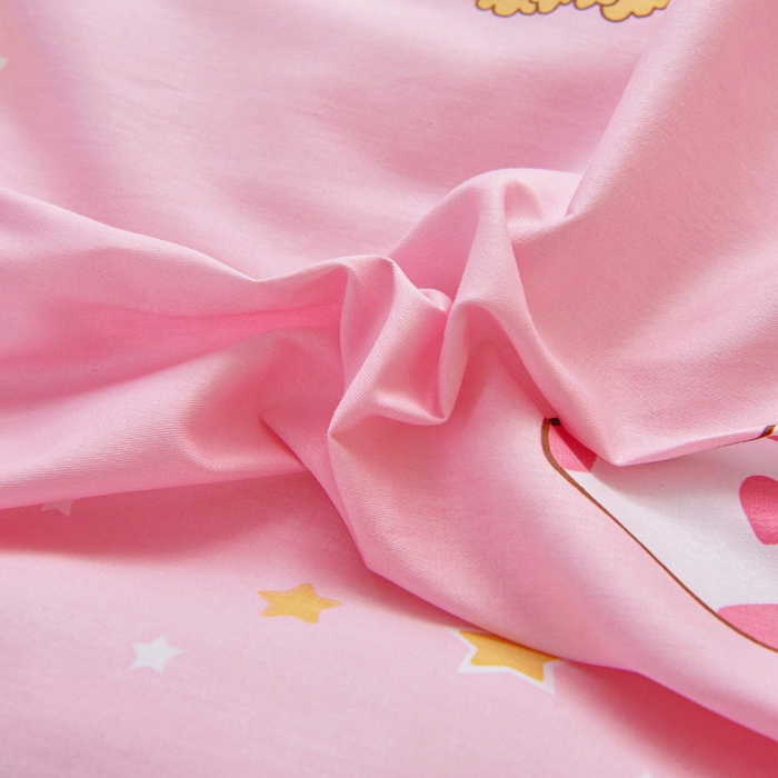 91家纺网 家纺一手货源 找家纺 乐秀家纺 2025新款全棉幼儿园被子三件套卡通纯棉被套被芯六件套 晚安宝贝