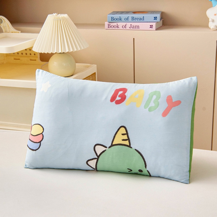 91家纺网 家纺一手货源 找家纺 乐秀家纺 2025新款全棉幼儿园被子三件套卡通纯棉被套被芯六件套 星际恐龙