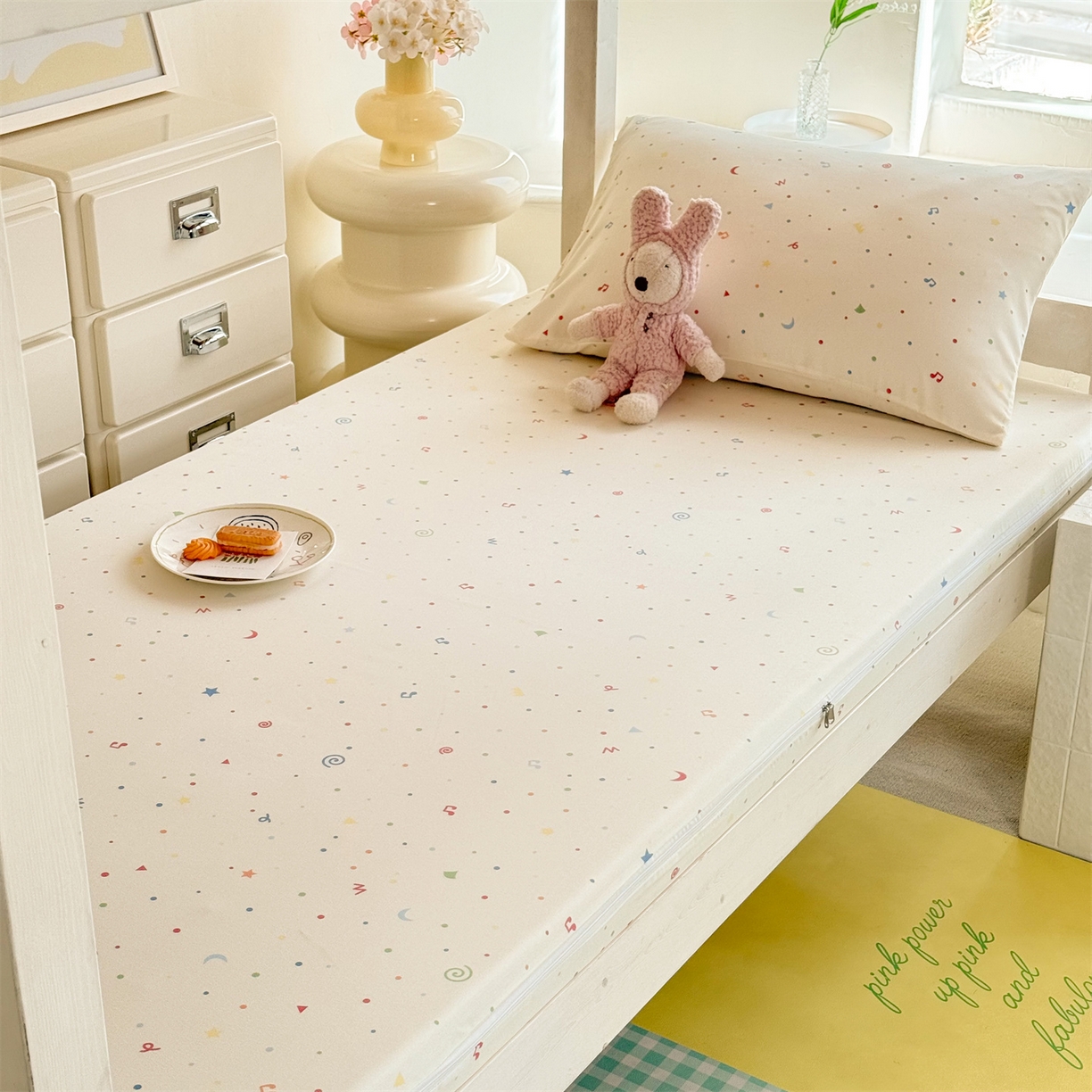 91家纺网 家纺一手货源 找家纺 多品家纺 2025新款超柔水洗棉学生宿舍床褥套子多件套大礼包 花夕