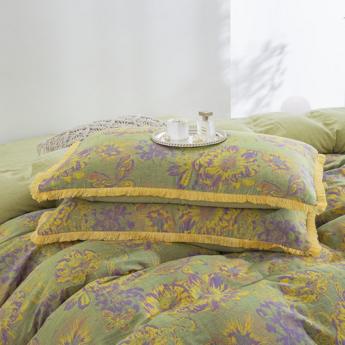 91家纺网 家纺一手货源 找家纺 （总）鲁爱家纺供货 2025新款简易款双层纱四件套（纯跑量）