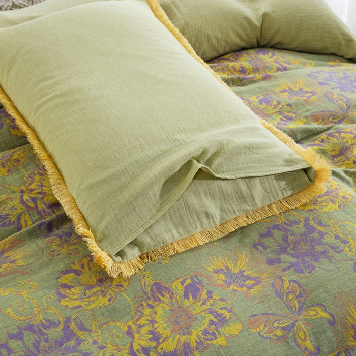 91家纺网 家纺一手货源 找家纺 （总）鲁爱家纺供货 2025新款简易款双层纱四件套（纯跑量）