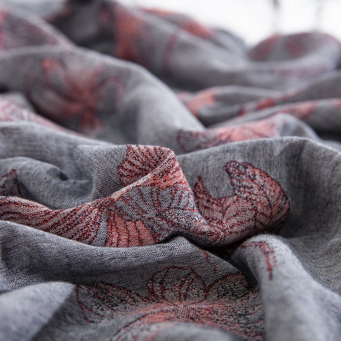 91家纺网 家纺一手货源 找家纺 鲁爱家纺供货 2025新款简易款双层纱四件套（纯跑量） 岁月如歌-粉灰