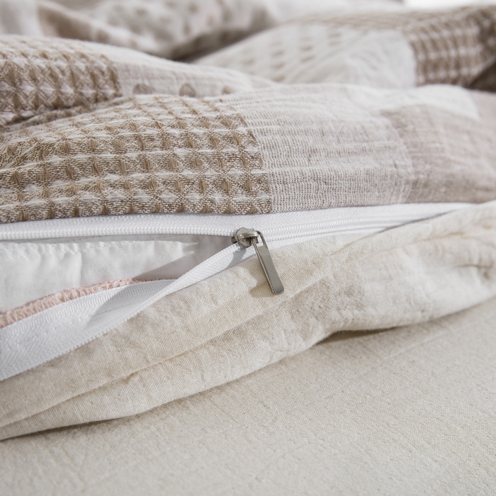 91家纺网 家纺一手货源 找家纺 鲁爱家纺供货2025新款简易款棉麻四件套（纯跑量） 宏图-米咖