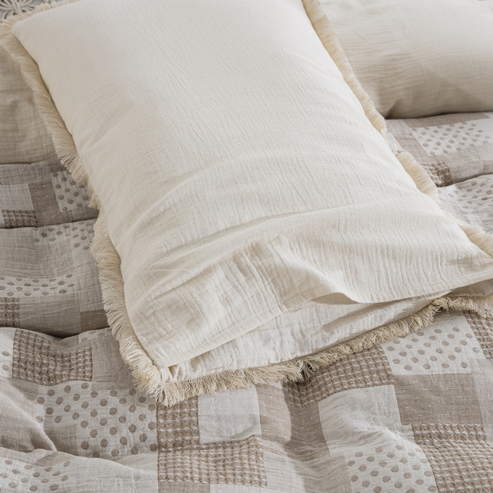 91家纺网 家纺一手货源 找家纺 鲁爱家纺供货2025新款简易款棉麻四件套（纯跑量） 宏图-米咖