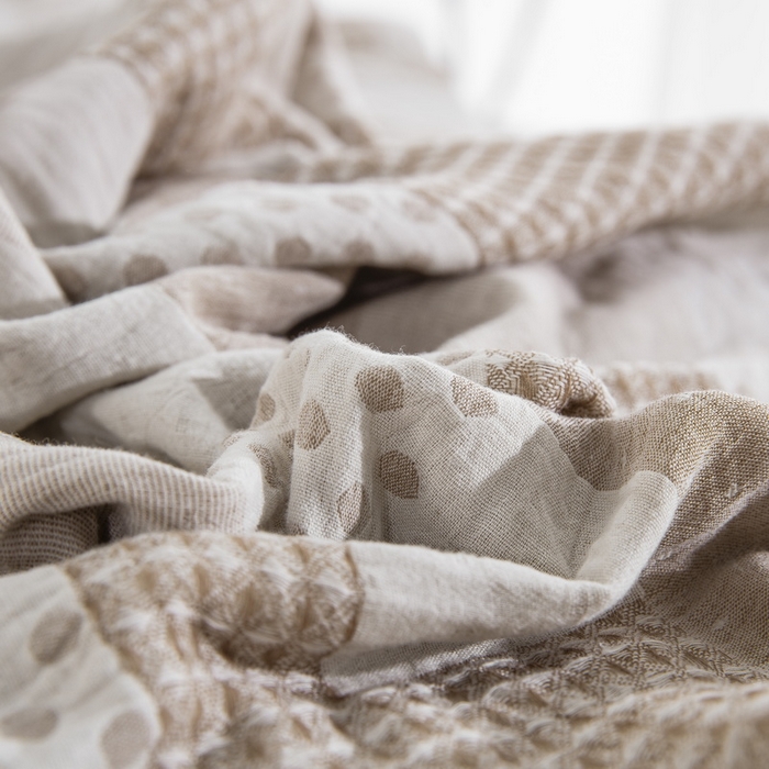 91家纺网 家纺一手货源 找家纺 鲁爱家纺供货2025新款简易款棉麻四件套（纯跑量） 宏图-米咖