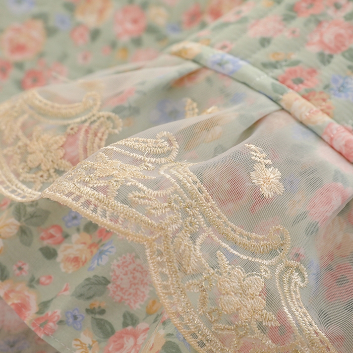 91家纺网 家纺一手货源 找家纺 美达家纺 2025新款全棉防滑榻榻米床护垫 柏林梦境-绿