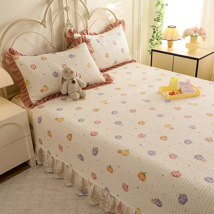 91家纺网 家纺一手货源 找家纺 美达家纺 2025新款全棉防滑榻榻米床护垫 贝贝南瓜