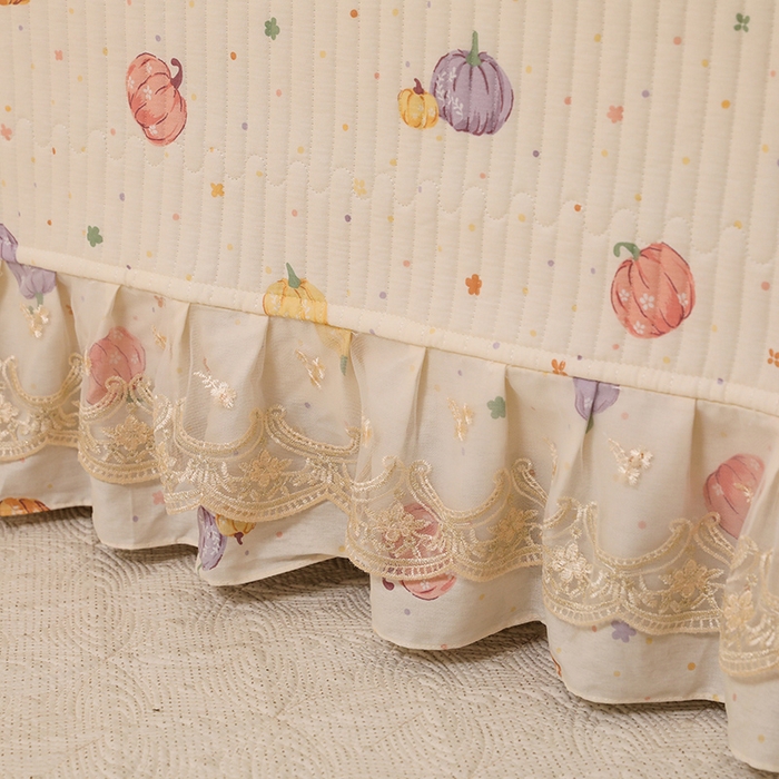 91家纺网 家纺一手货源 找家纺 美达家纺 2025新款全棉防滑榻榻米床护垫 贝贝南瓜