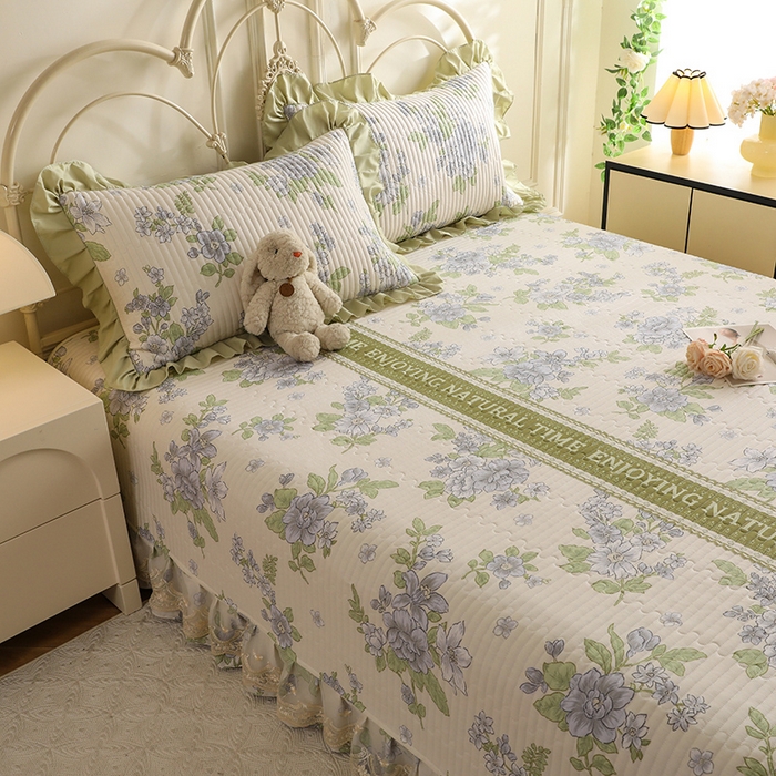 91家纺网 家纺一手货源 找家纺 美达家纺 2025新款全棉防滑榻榻米床护垫 风之恋