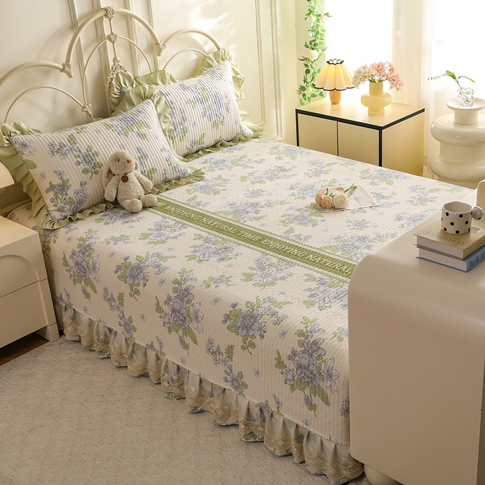 91家纺网 家纺一手货源 找家纺 美达家纺 2025新款全棉防滑榻榻米床护垫 风之恋