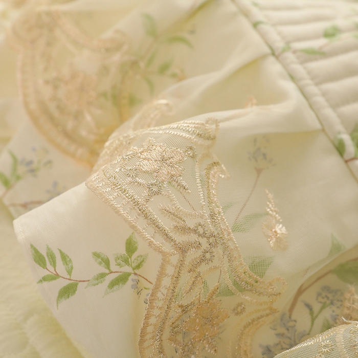 91家纺网 家纺一手货源 找家纺 美达家纺 2025新款全棉防滑榻榻米床护垫 花枝摇曳