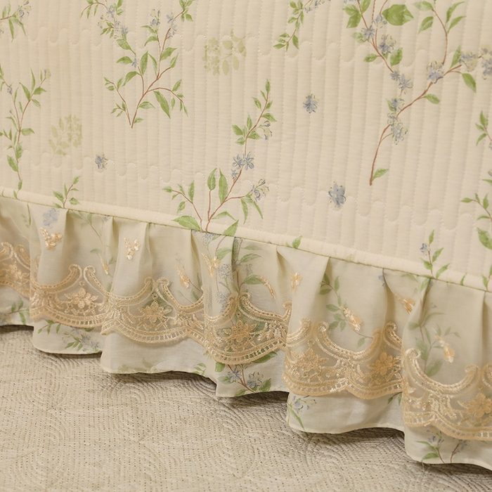 91家纺网 家纺一手货源 找家纺 美达家纺 2025新款全棉防滑榻榻米床护垫 花枝摇曳