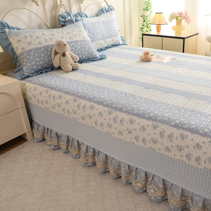 美达家纺 2025新款全棉防滑榻榻米床护垫 暮风寻蝶