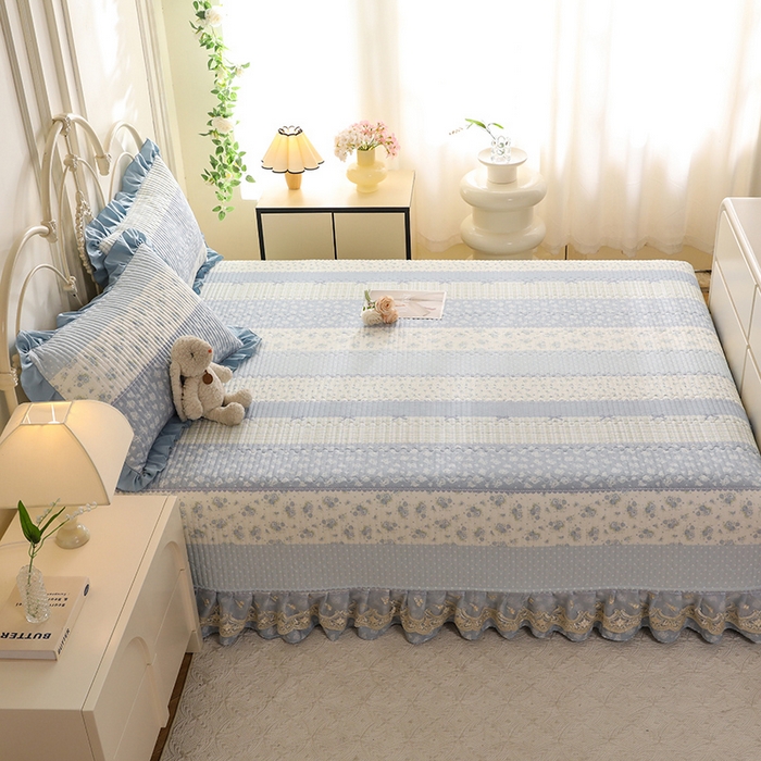 91家纺网 家纺一手货源 找家纺 美达家纺 2025新款全棉防滑榻榻米床护垫 暮风寻蝶