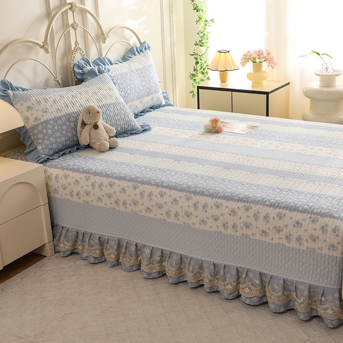 91家纺网 家纺一手货源 找家纺 美达家纺 2025新款全棉防滑榻榻米床护垫 暮风寻蝶