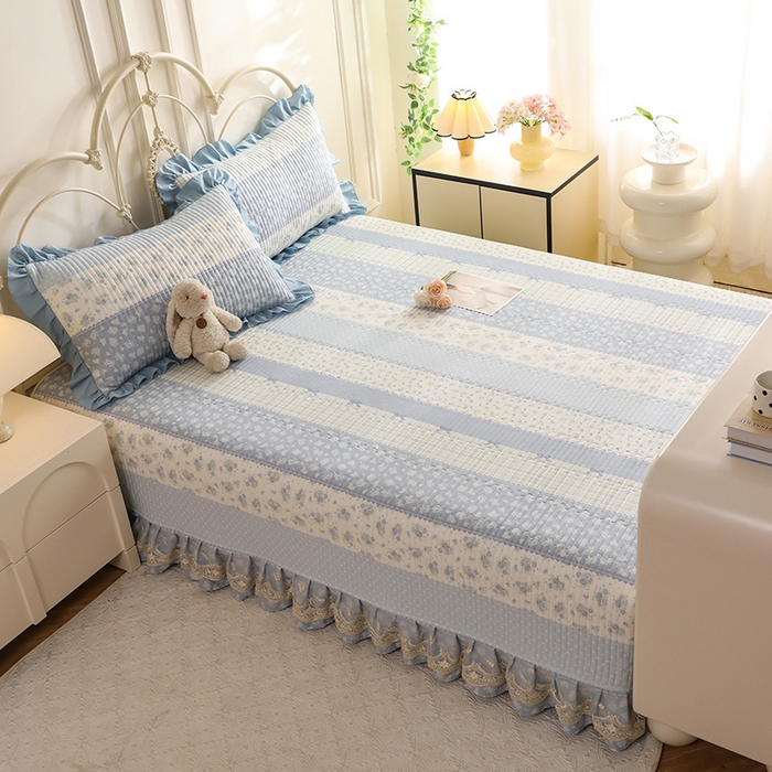 91家纺网 家纺一手货源 找家纺 美达家纺 2025新款全棉防滑榻榻米床护垫 暮风寻蝶