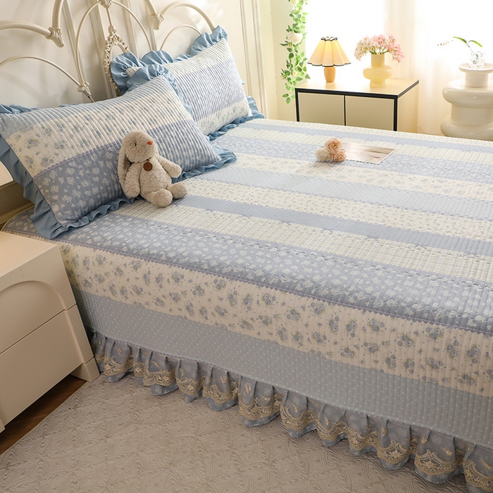 91家纺网 家纺一手货源 找家纺 美达家纺 2025新款全棉防滑榻榻米床护垫 暮风寻蝶