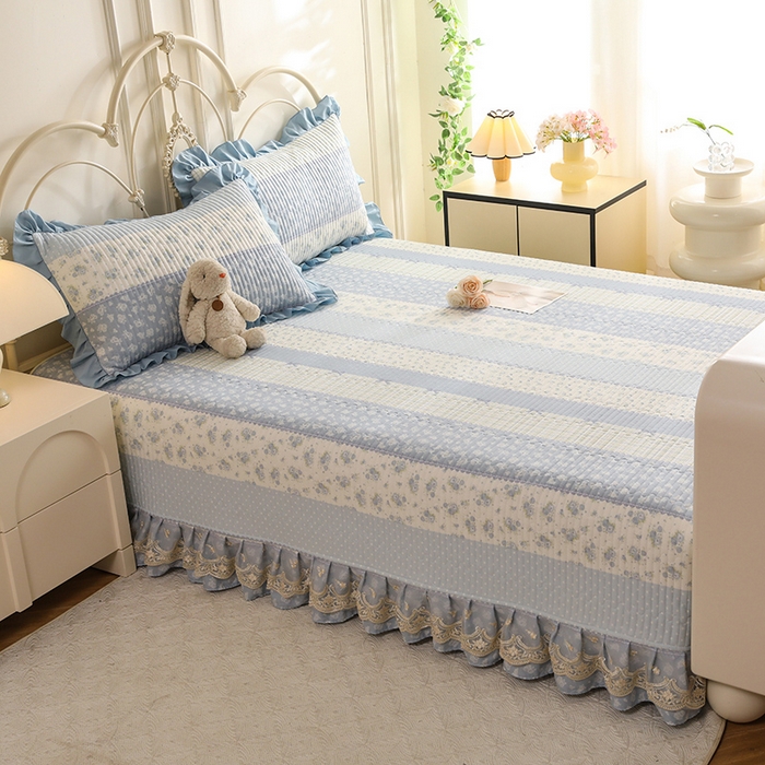 91家纺网 家纺一手货源 找家纺 美达家纺 2025新款全棉防滑榻榻米床护垫 暮风寻蝶