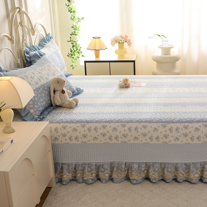 91家纺网 家纺一手货源 找家纺 美达家纺 2025新款全棉防滑榻榻米床护垫 暮风寻蝶