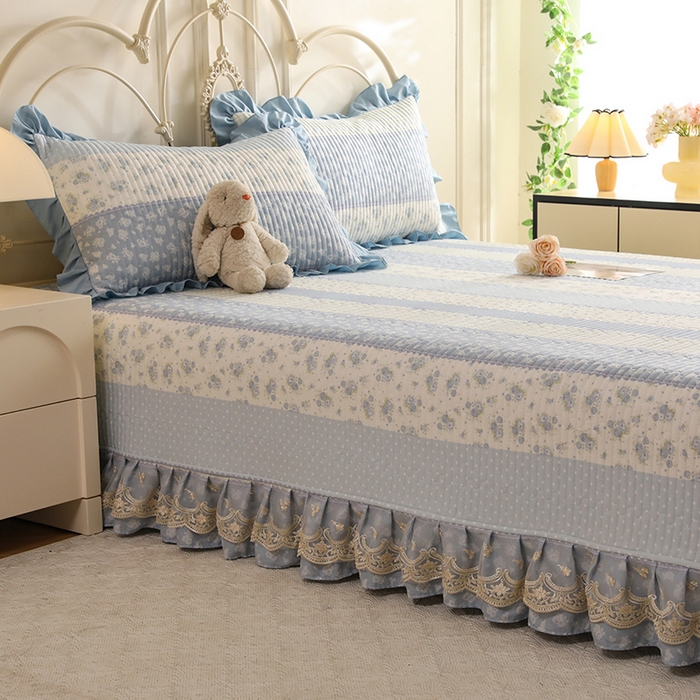 91家纺网 家纺一手货源 找家纺 美达家纺 2025新款全棉防滑榻榻米床护垫 暮风寻蝶