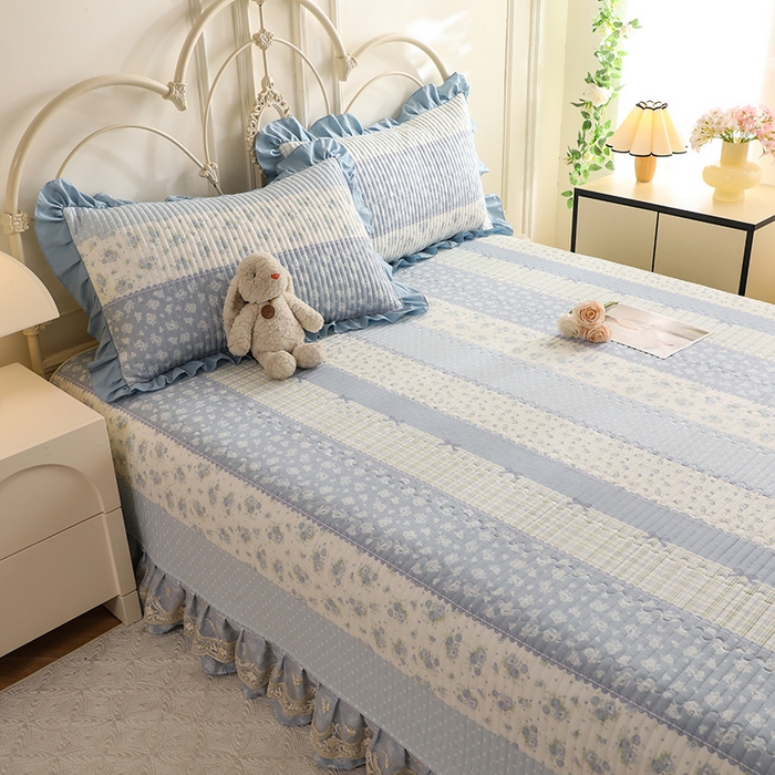 91家纺网 家纺一手货源 找家纺 美达家纺 2025新款全棉防滑榻榻米床护垫 暮风寻蝶