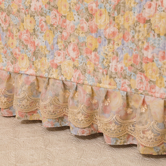 91家纺网 家纺一手货源 找家纺 美达家纺 2025新款全棉防滑榻榻米床护垫 暖阳绿意