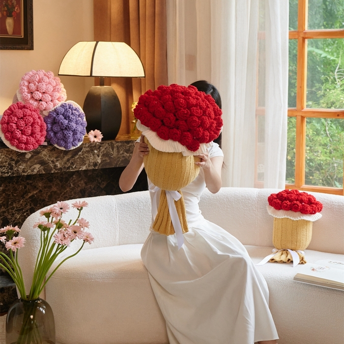 91家纺网 家纺一手货源 找家纺 暖绵绵2025新款花束毯星河（最低零售价：小号116元，大号167元） 星河-红色