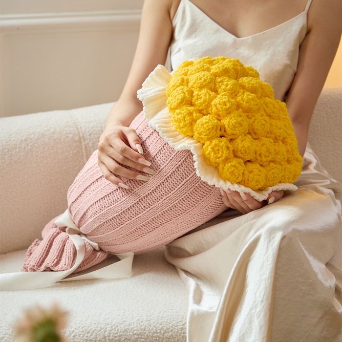 91家纺网 家纺一手货源 找家纺 暖绵绵2025新款花束毯星河（最低零售价：小号116元，大号167元） 星河-黄色