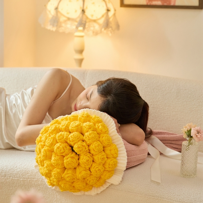 91家纺网 家纺一手货源 找家纺 暖绵绵2025新款花束毯星河（最低零售价：小号116元，大号167元） 星河-黄色