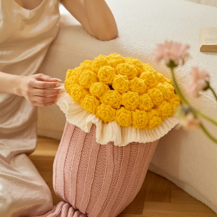 91家纺网 家纺一手货源 找家纺 暖绵绵2025新款花束毯星河（最低零售价：小号116元，大号167元） 星河-黄色