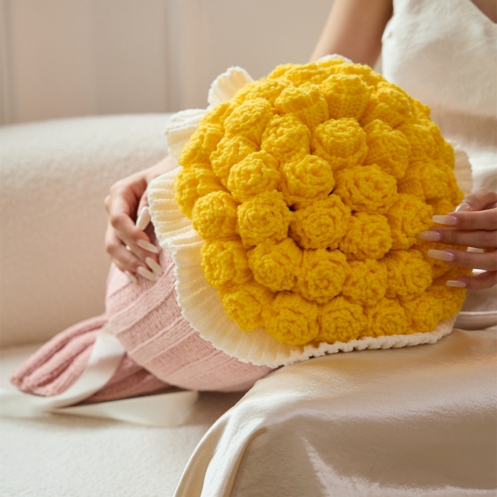 91家纺网 家纺一手货源 找家纺 暖绵绵2025新款花束毯星河（最低零售价：小号116元，大号167元） 星河-黄色