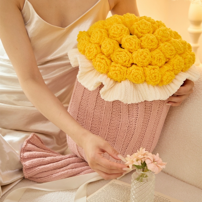 91家纺网 家纺一手货源 找家纺 暖绵绵2025新款花束毯星河（最低零售价：小号116元，大号167元） 星河-黄色