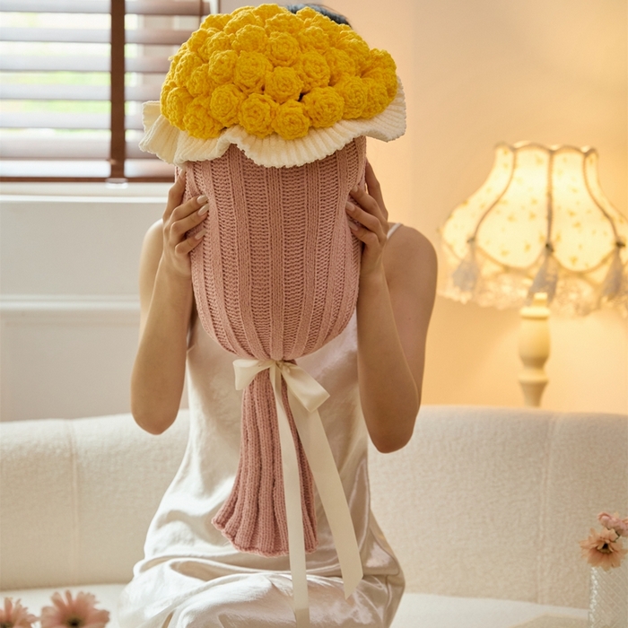 暖绵绵2025新款花束毯星河（最低零售价：小号116元，大号167元） 星河-黄色