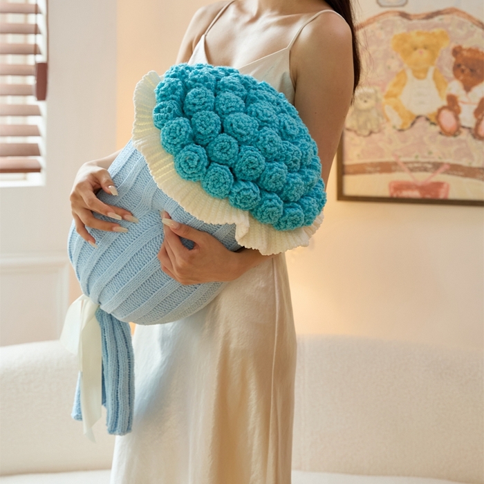 91家纺网 家纺一手货源 找家纺 暖绵绵2025新款花束毯星河（最低零售价：小号116元，大号167元） 星河-浅蓝