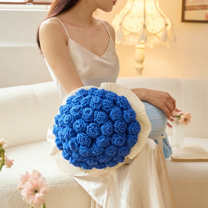 91家纺网 家纺一手货源 找家纺 暖绵绵2025新款花束毯星河（最低零售价：小号116元，大号167元） 星河-深蓝