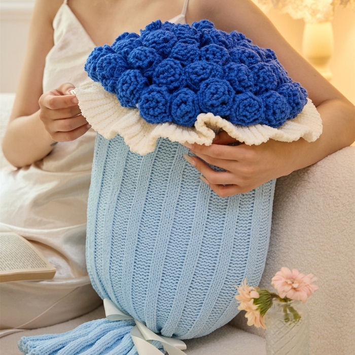 91家纺网 家纺一手货源 找家纺 暖绵绵2025新款花束毯星河（最低零售价：小号116元，大号167元） 星河-深蓝