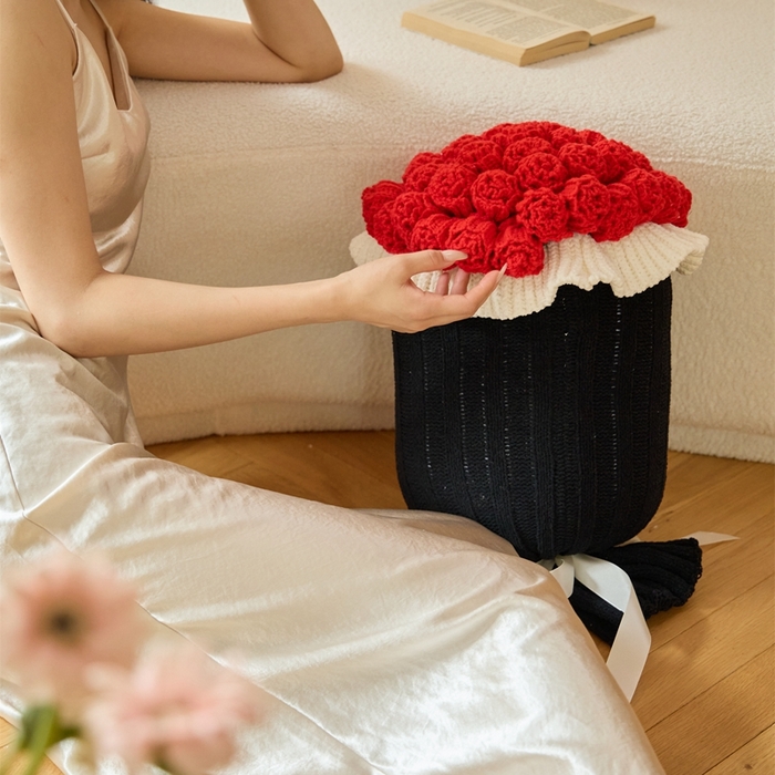 91家纺网 家纺一手货源 找家纺 暖绵绵2025新款花束毯星河（最低零售价：小号116元，大号167元） 星河-玄朱色