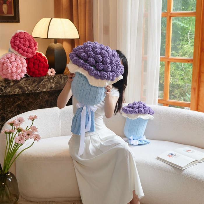 暖绵绵2025新款花束毯星河（最低零售价：小号116元，大号167元） 星河-紫色