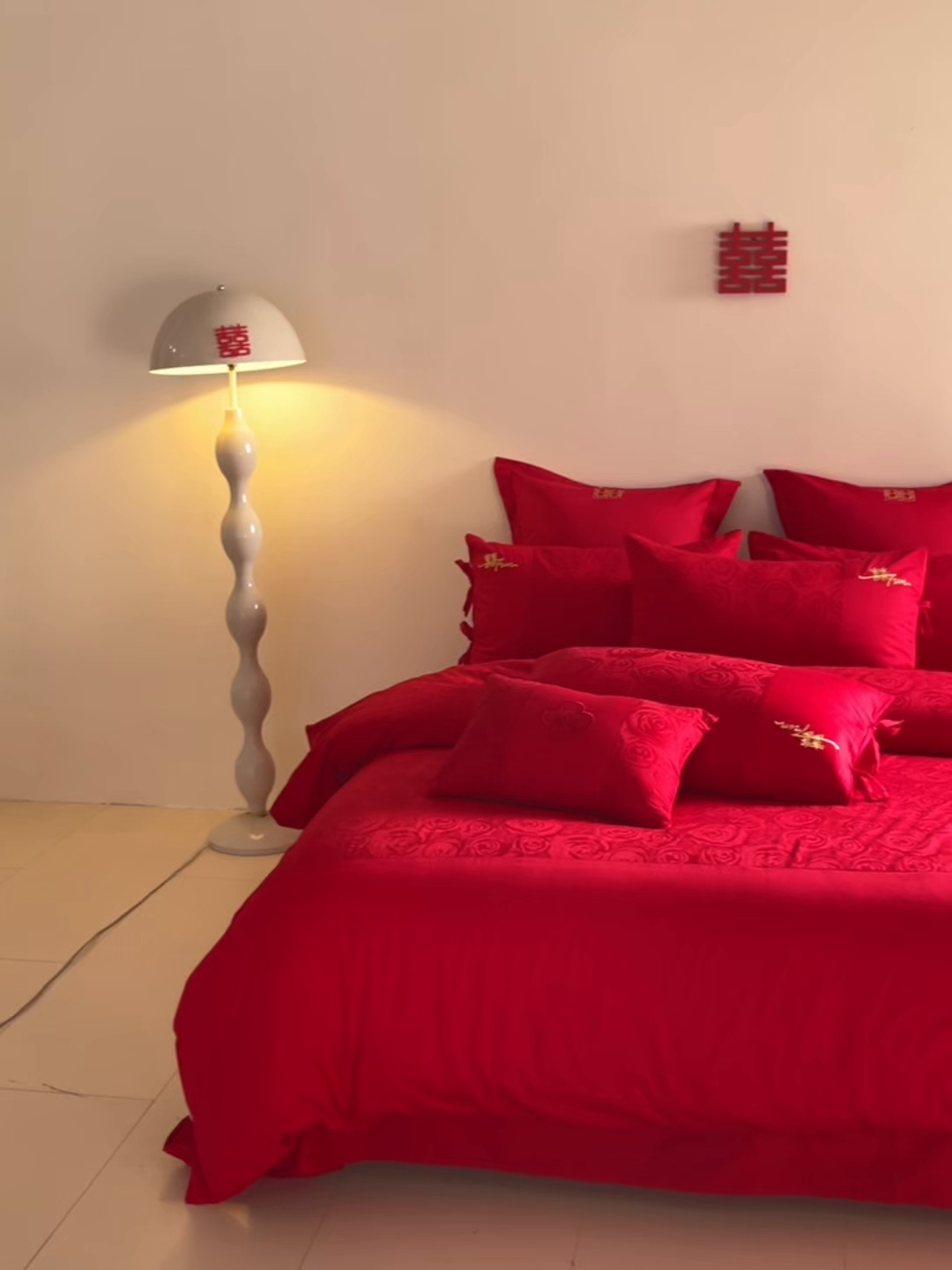 91家纺网 家纺一手货源 找家纺 东方合美（原：皇家传奇） 2025新款全棉纯棉新中式刺绣婚庆多件套-爱你 爱你-金