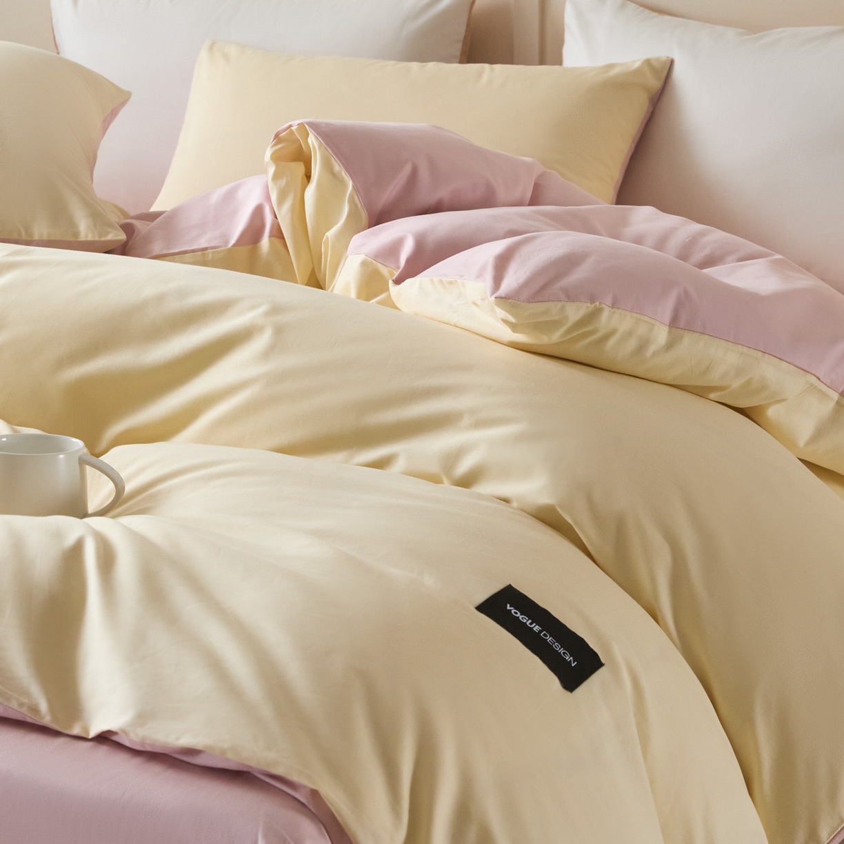 91家纺网 家纺一手货源 找家纺 （总）乐美家纺 2025新款全棉纯棉纯色双拼多规格四件套