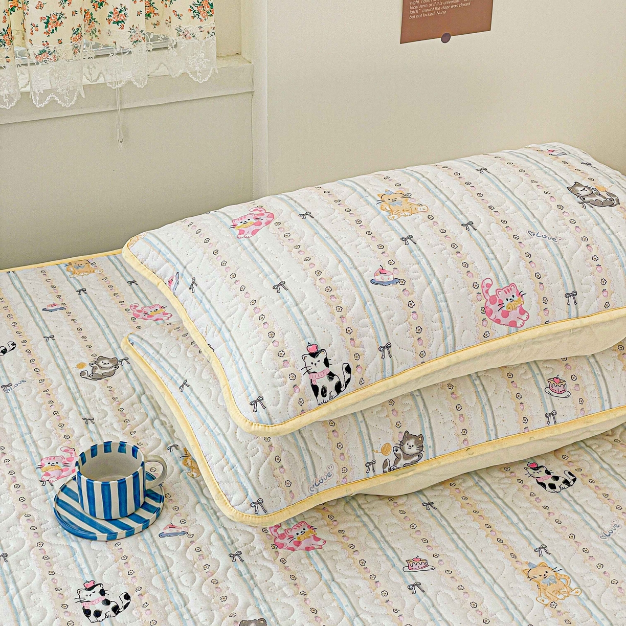 91家纺网 家纺一手货源 找家纺 （总）纽缦家纺 2025春夏新款A类水洗棉加棉枕套单枕套枕套单件