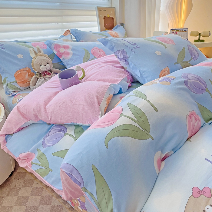 91家纺网 家纺一手货源 找家纺 （总）纽缦家纺 2025新款全棉纯棉斜纹印花四件套