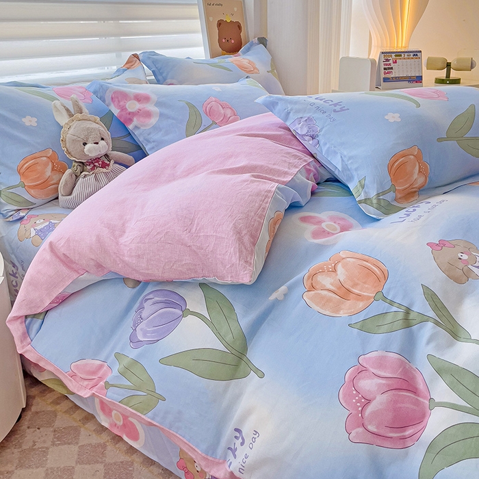 91家纺网 家纺一手货源 找家纺 （总）纽缦家纺 2025新款全棉纯棉斜纹印花四件套