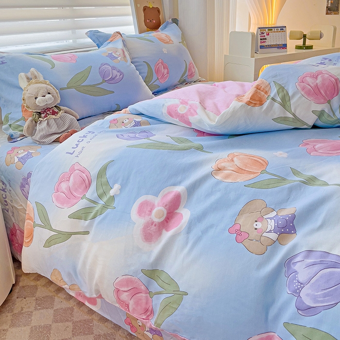 91家纺网 家纺一手货源 找家纺 （总）纽缦家纺 2025新款全棉纯棉斜纹印花四件套