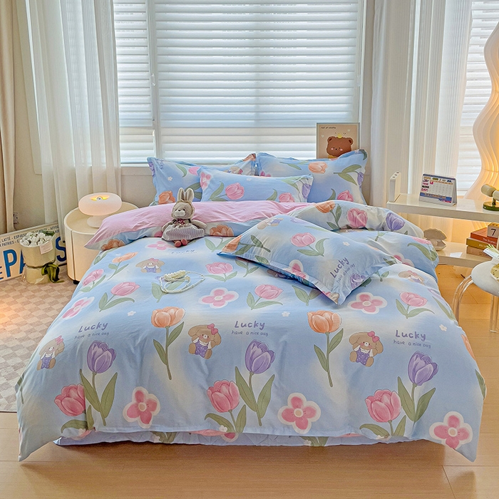 91家纺网 家纺一手货源 找家纺 （总）纽缦家纺 2025新款全棉纯棉斜纹印花四件套