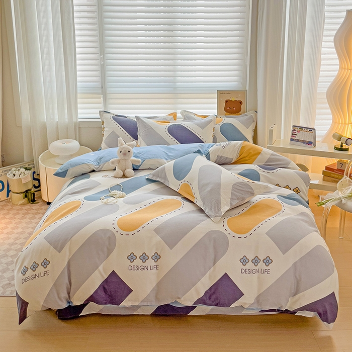 91家纺网 家纺一手货源 找家纺 （总）纽缦家纺 2025新款全棉纯棉斜纹印花四件套