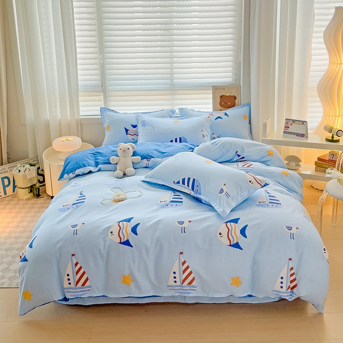 91家纺网 家纺一手货源 找家纺 （总）纽缦家纺 2025新款全棉纯棉斜纹印花四件套