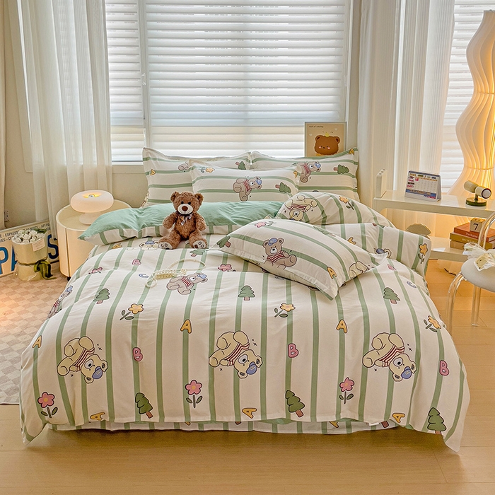 91家纺网 家纺一手货源 找家纺 （总）纽缦家纺 2025新款全棉纯棉斜纹印花四件套