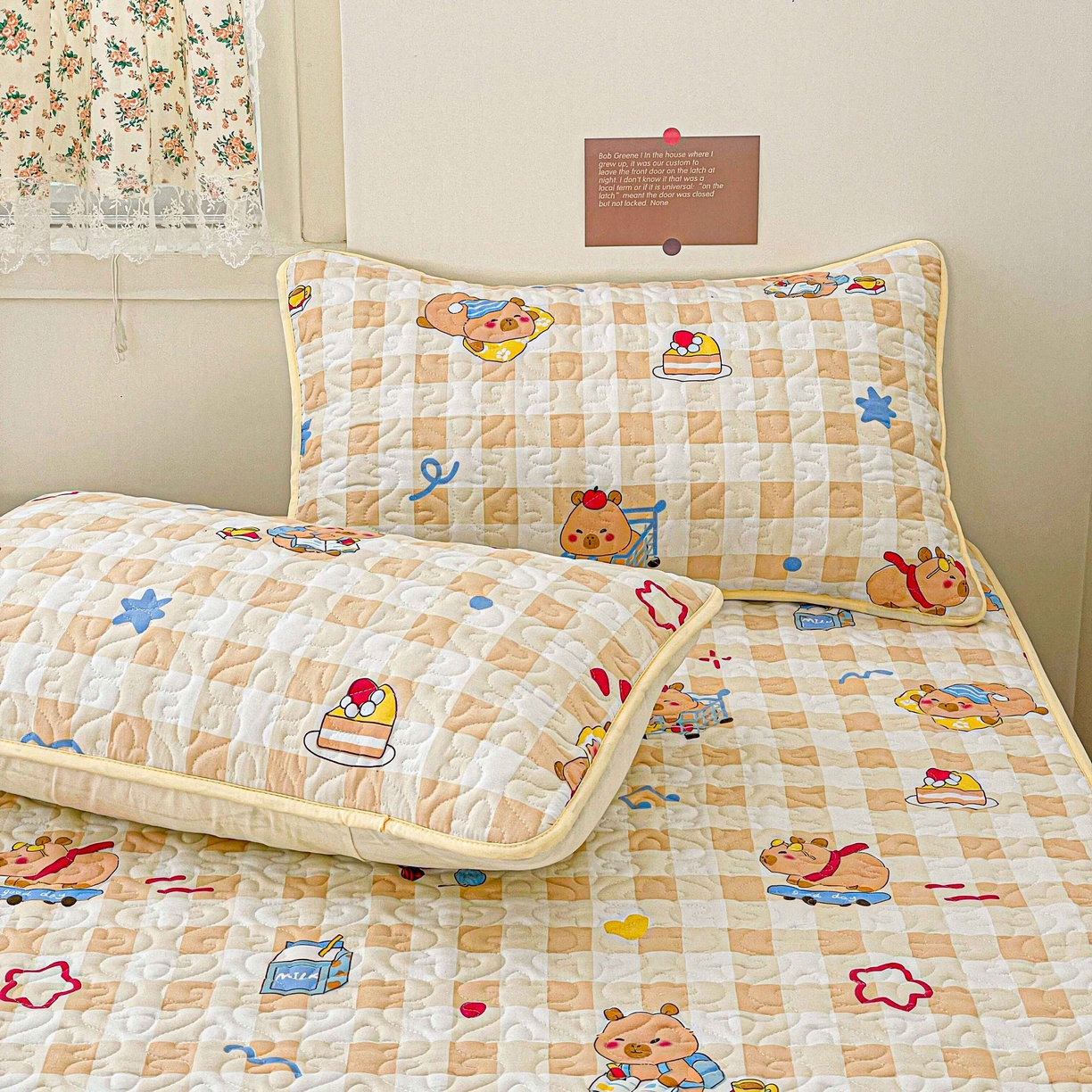 91家纺网 家纺一手货源 找家纺 纽缦家纺 2025春夏新款A类水洗棉加棉枕套单枕套枕套单件 学习皮卡