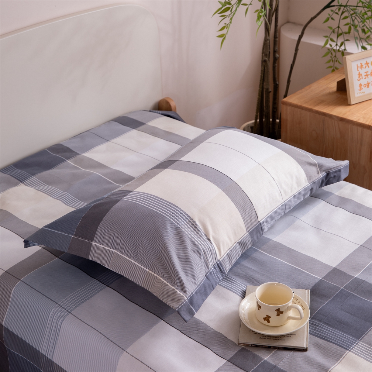 91家纺网 家纺一手货源 找家纺 凌云家纺 2025新款13372全棉纯棉学生床单款三件套上下铺宿舍六件套一整套 布莱格